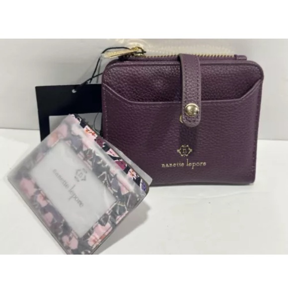 Nanette Lepore Purple Bifold Wallet/Organizer w/Card Case - Picture 9 of 9